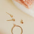 Three Claw Mini Citrine Ring in Yellow Gold